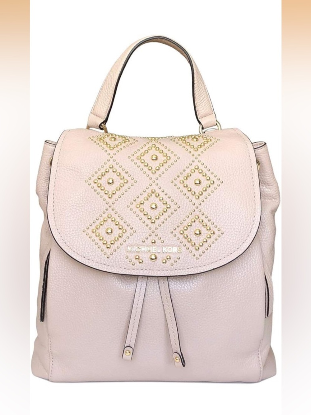 Michael Kors NWT Riley Large Studded Backpack in the color "Ballet" pink 
$478